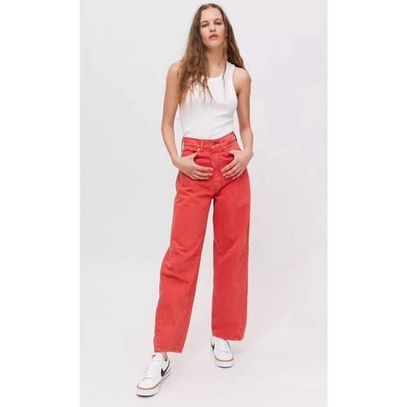 BDG Denim - BDG High-Rise Extreme Baggy Orange Jeans, size 26